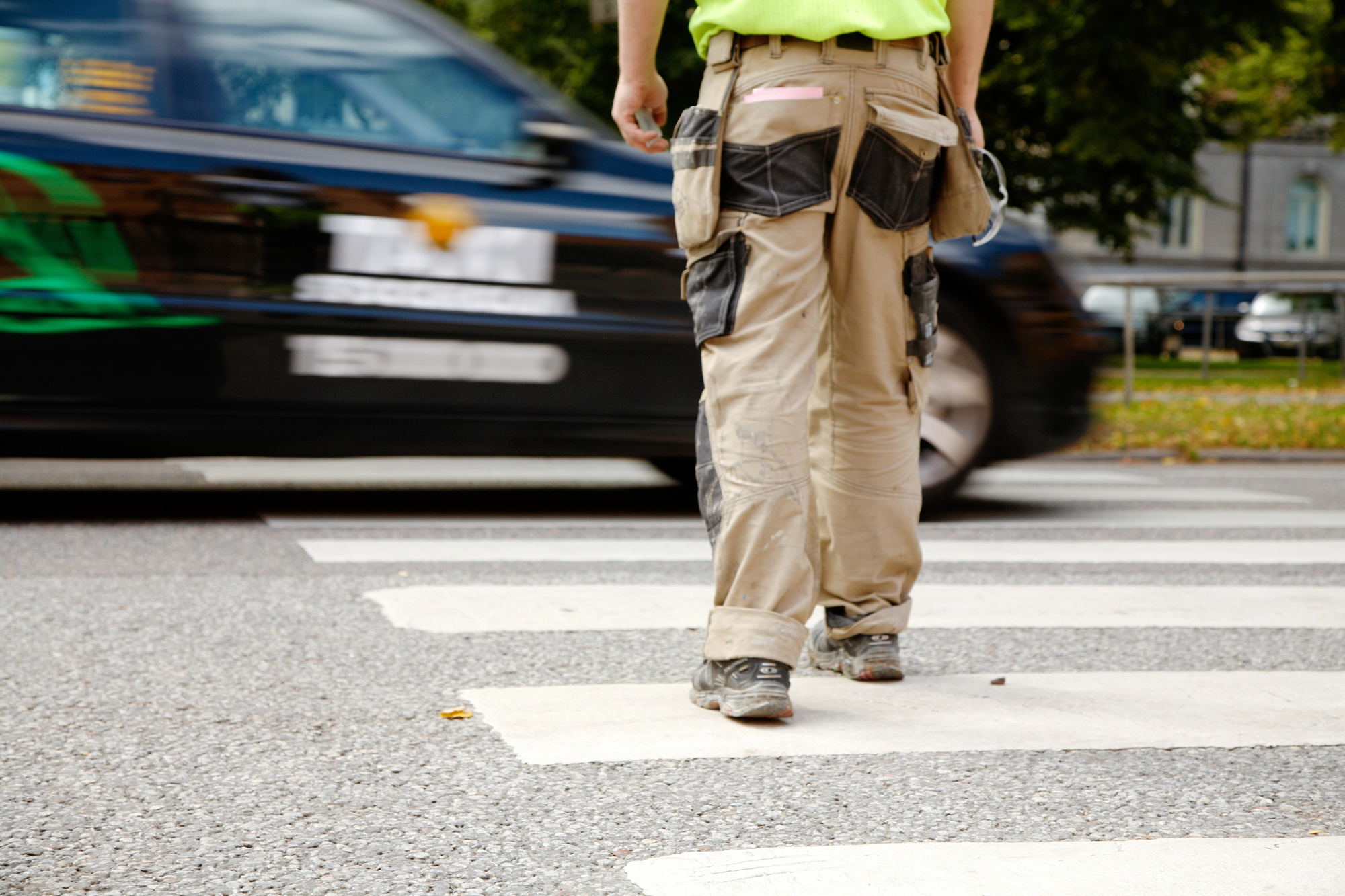 crossing road